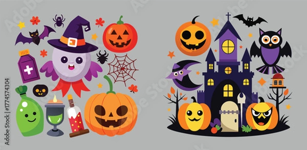 Fototapeta halloween ghost vector illustration