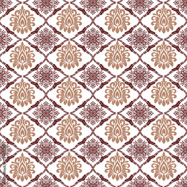 Fototapeta seamless damask pattern