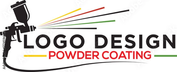 Obraz Spray Powder Coating Logo Design