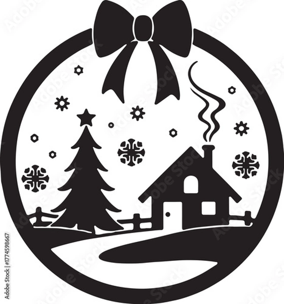 Obraz Christmas Ornament Laser Cut Design Bundle