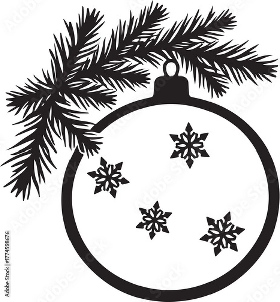 Obraz Christmas Ornament Laser Cut Design Bundle