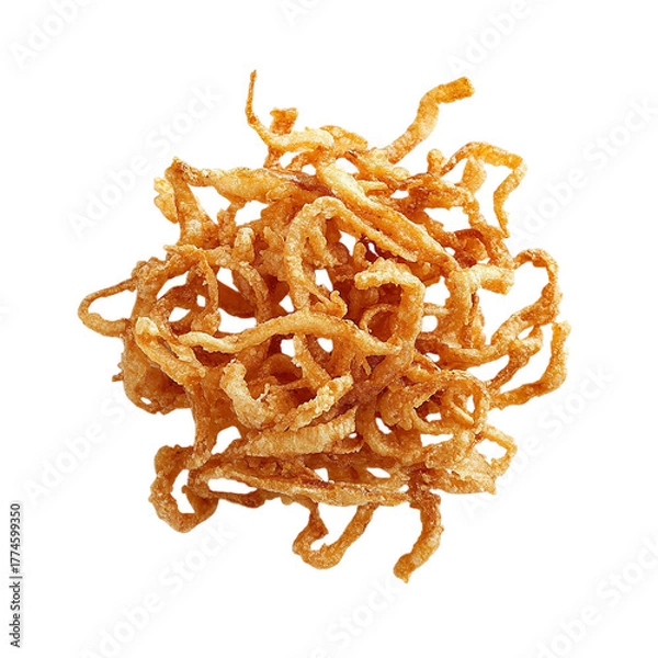 Obraz Crispy fried onion rings Isolated transparent on white background