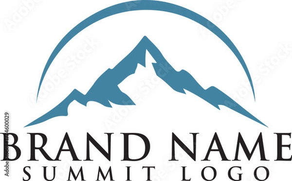 Obraz Mountain logo badge with simple style design
