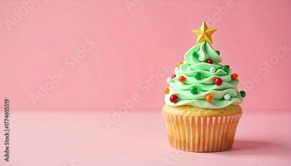 Obraz cupcake with candle