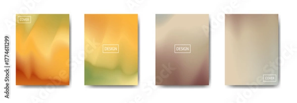 Obraz Modern minimalist style orange and cream gradient abstract cover design