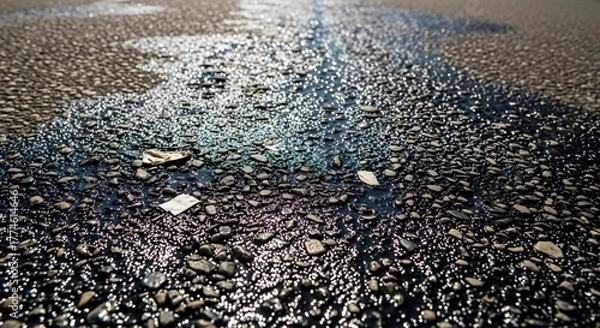 Fototapeta Wet Asphalt Texture