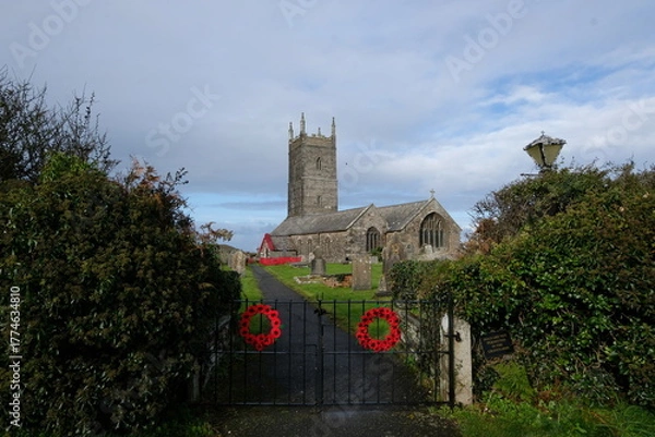Obraz St Eval church cornwall uk 
