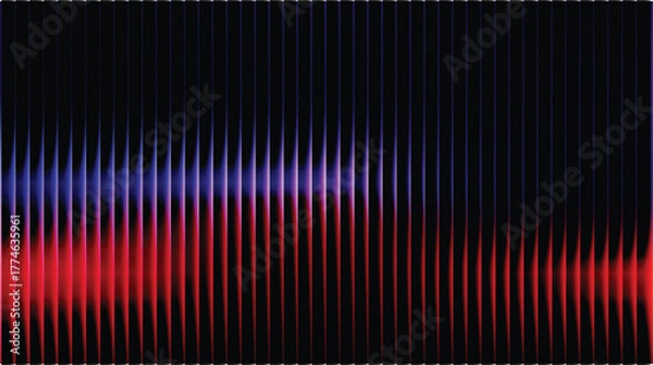 Obraz Amber Wave Glass | Futuristic Dark Gradient Texture