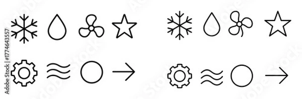 Obraz Minimalist AC Icon Set