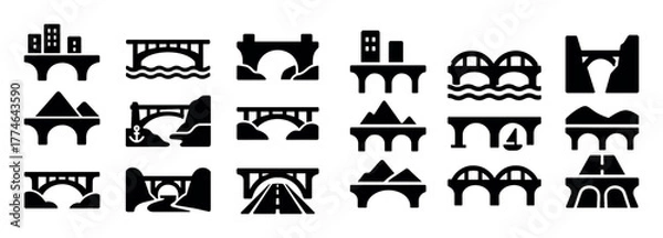 Obraz Bridge Icon Grid