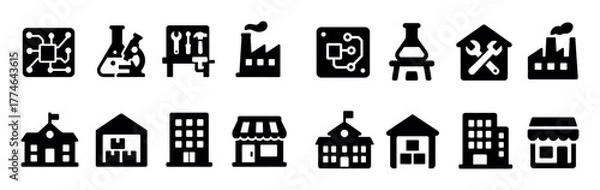 Obraz Vector Icons Grid