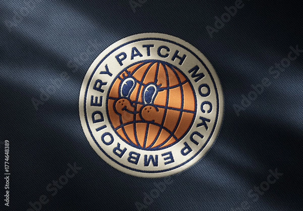 Fototapeta Embroidery Patch Mockup