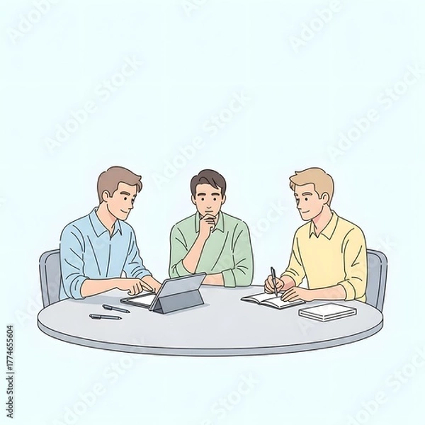 Obraz Collaborative Brainstorm Teamwork & Idea Generation in the Workplace