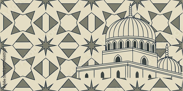 Obraz Islamic Tessellation Star Polygon Seamless Geometry Vector