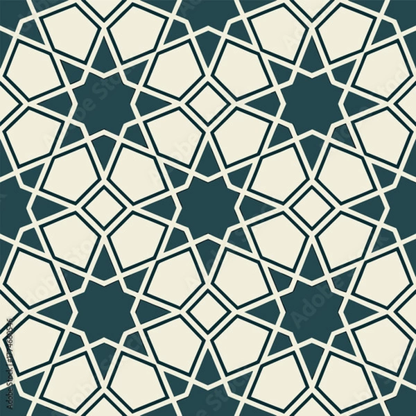 Fototapeta Islamic Geometric Pattern with Star and Polygon Shapes Seamless