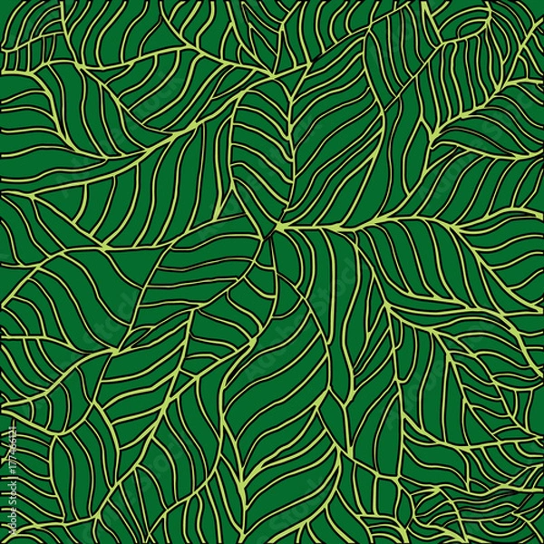 Obraz Seamless tropical pattern depicting palm tree