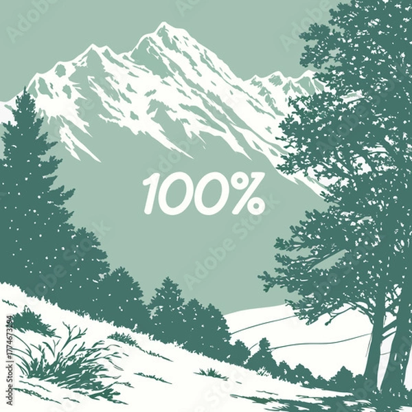 Obraz winter forest background