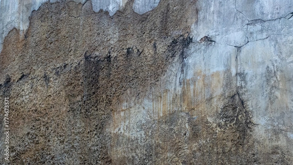 Obraz Concrete Texture Background Rough Gray and blue painted Cement Surface