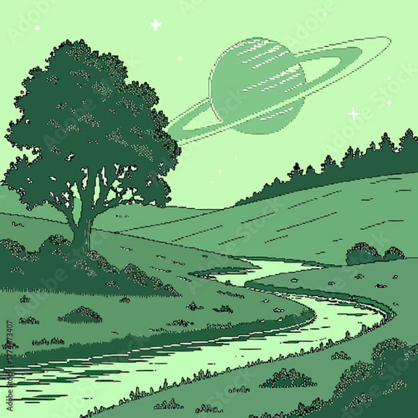 Obraz landscape with trees