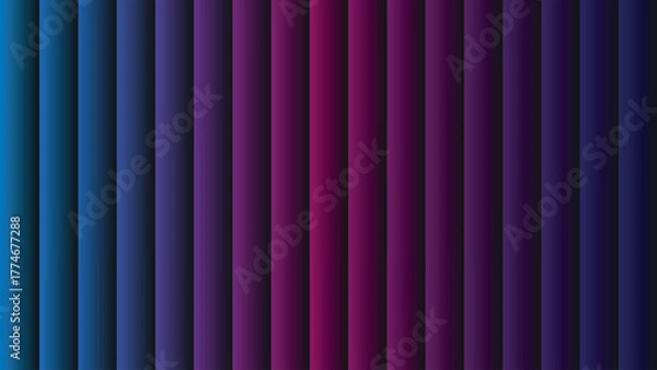 Fototapeta Vertical gradient bands transition from vivid blue to deep violet, creating a modern backdrop