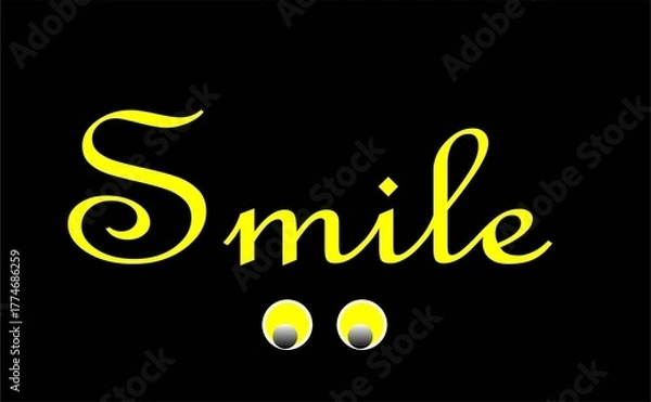 Obraz poster with bold happy lettering 