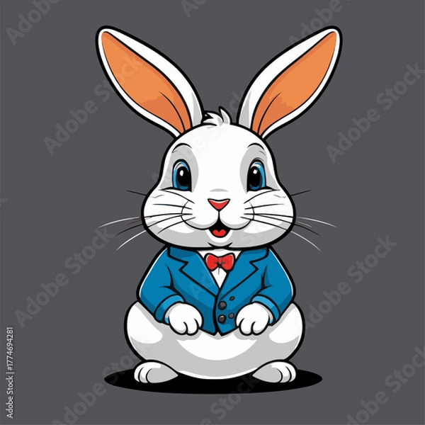 Fototapeta cute cartoon rabbit vector image