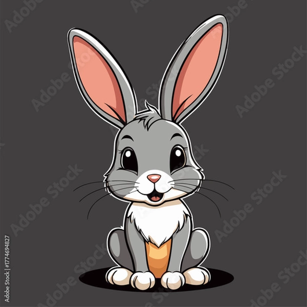 Fototapeta cute cartoon rabbit vector image