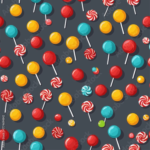 Fototapeta delicious candy cartoon vector image 