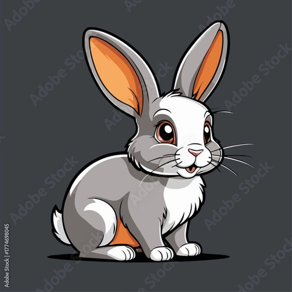 Fototapeta cute cartoon rabbit vector image