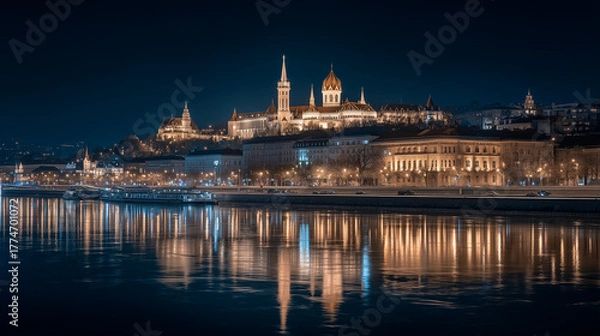 Fototapeta Spectacular background Óbuda modern, minimalist