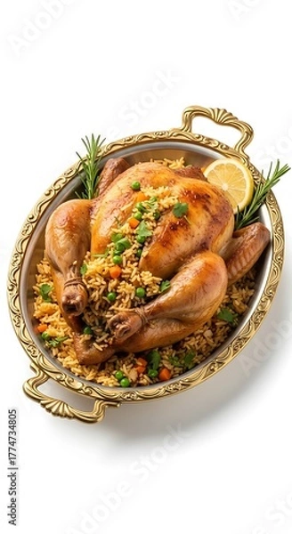 Obraz grilled chiken with lemon and herbs