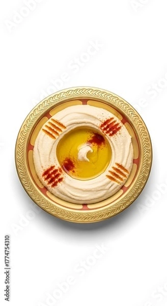 Obraz golden plate on a plate