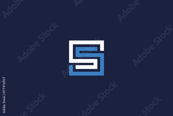 Obraz letter ss with logo icon design vector template