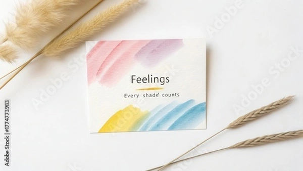 Fototapeta Watercolor Artwork Representing Feelings and Emotions in Color