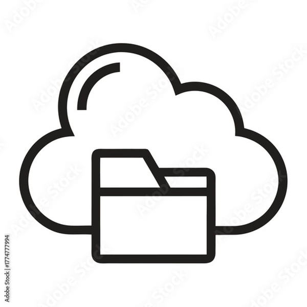 Obraz Cloud data storage icon