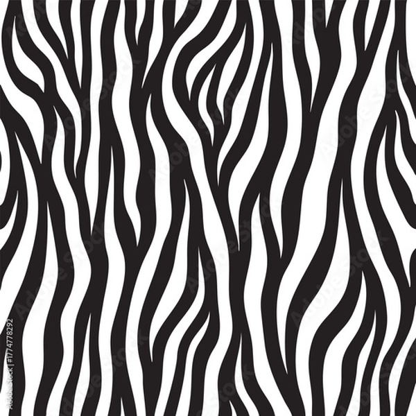 Obraz Black and white zebra stripe pattern seamless background zebra stripes animal print