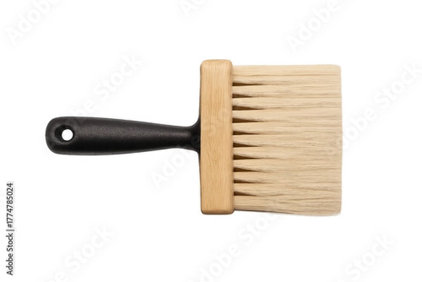 Obraz Flat painting brush with black handle for decorating