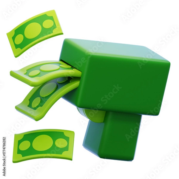 Obraz 3d rendering money