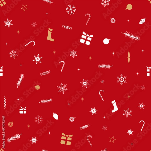 Fototapeta New Year pattern