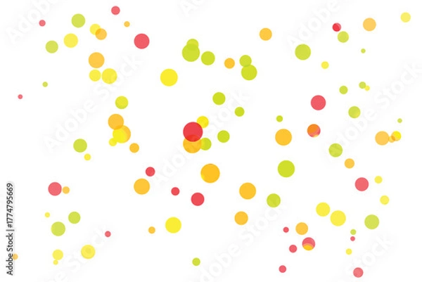 Obraz Colorful Circular Pattern with Yellow Red and Green Bubbles Background