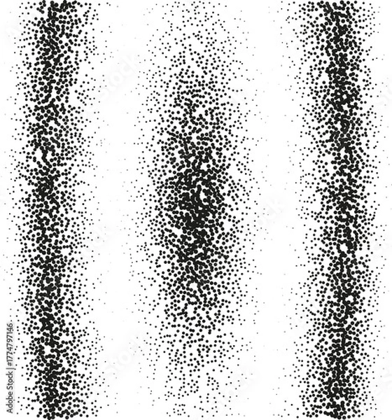 Obraz Abstract vector illustration of a girl silhouette against a black grunge background with rain drops and a splash pattern