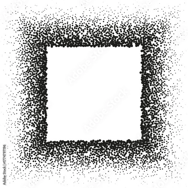 Obraz Vintage floral frame illustration vector set with black and white border ornament decoration