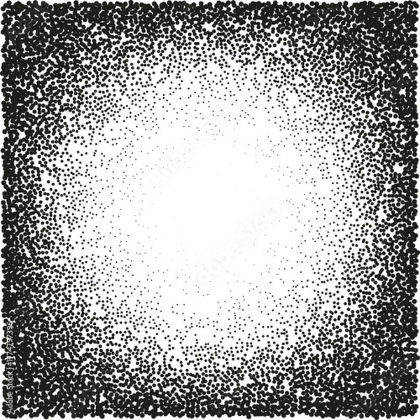 Obraz Black and white frame with clear raindrops on a wet glass surface showing a subtle star background texture