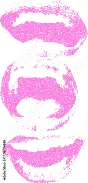 Obraz Pink love heart vector illustration of a lipstick kiss print shape design for a beauty and fashion concept banner