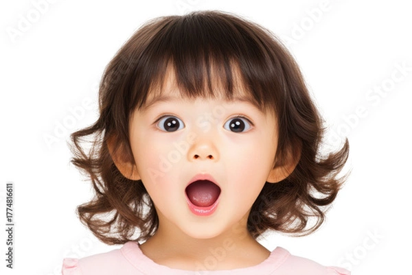 Obraz A Joyful Expression of Surprise Captured in a Portrait with a Soft-knit Sweater  isolated on transparent background