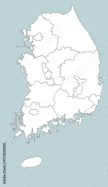 Obraz 대한민국 전국 광역자치단체 지도