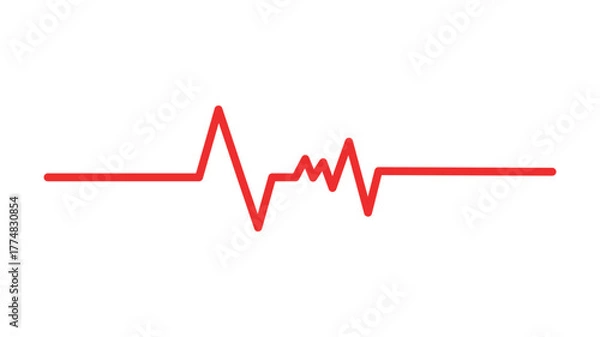 Obraz Heartbeat icon. EKG and cardio symbol. Healthy and medical concept. Vector illustration. Heartbeat icon collection. Set of red cardiology pulse iconsMedical heartbeat symbol collection.