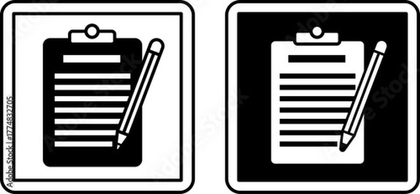 Fototapeta Registration Signs. Black and White Vector Icons. Patient Appointment Registration. Reception Desk. Hospital Department Sign