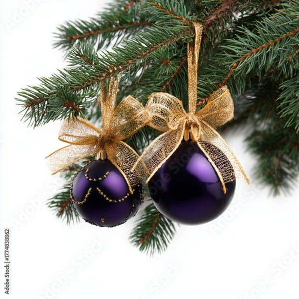 Fototapeta christmas tree decoration