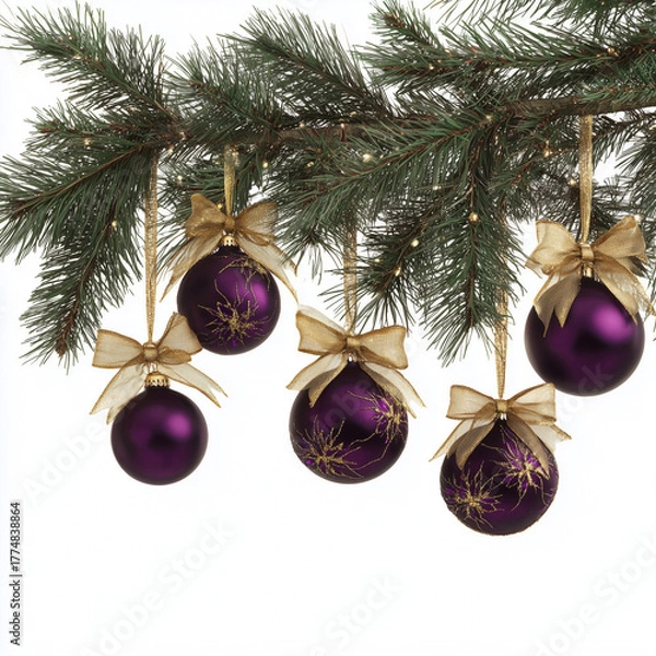 Fototapeta christmas tree decorations